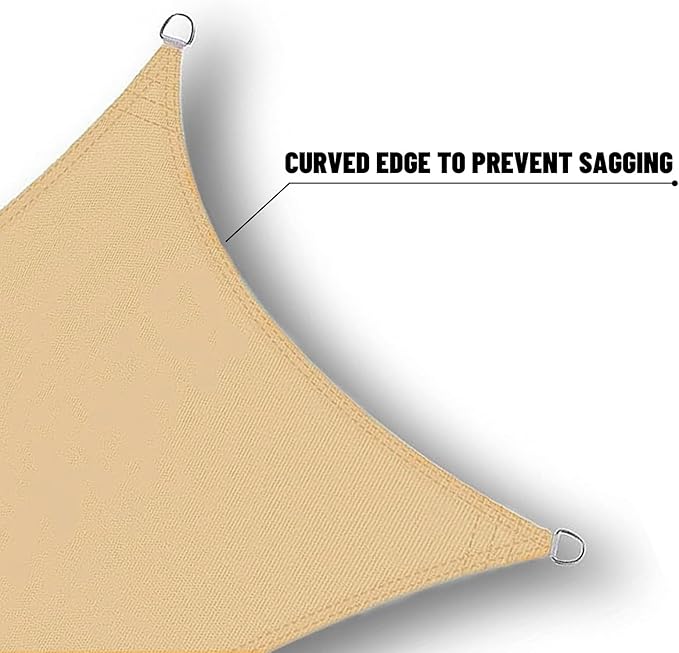 SUNNY GUARD Waterproof Sun Shade Sail 7' x 16' Sand Rectangle UV Block Sunshade for Backyard Yard Deck Patio Garden Outdoor Activities and Facility(Customized)