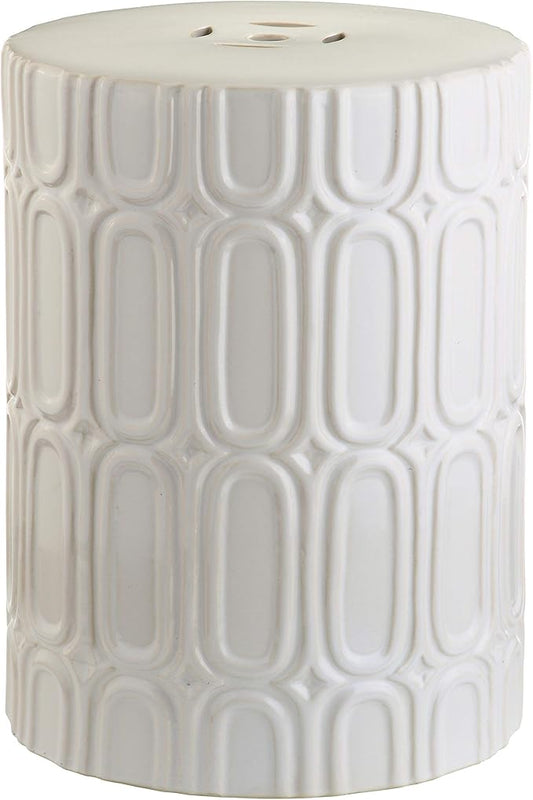 Safavieh Melody Glazed Ceramic Decorative Garden Stool, Cream