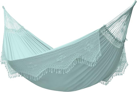 Vivere Authentic Brazilian Cotton Hammock - 450 lb Capacity (Copacabana)