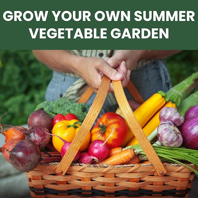 Summer Garden Seeds | 20 Individual Packs | 2026 Season | Non-GMO | Tomatoes, Squash, Melon, Herbs & More! | for Planting Indoor & Outdoor | by Family Sown