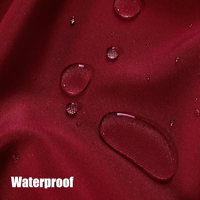 BONZER Waterproof Indoor/Outdoor Curtains for Patio Thick Privacy Grommet Curtains for Bedroom, Living Room, Porch, Pergola, Cabana, 1 Panel, 54W x 84L inch, Red