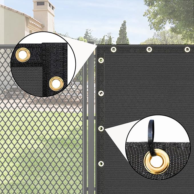 UPGRADE Privacy Fence Screen 3'x30' Dark Grey Outdoor 90% Visibility Blockage 170 GSM Mesh Shade Cover Panels for Backyard,Balcony,Home Decoration with Zip Ties,Customized Avaliable