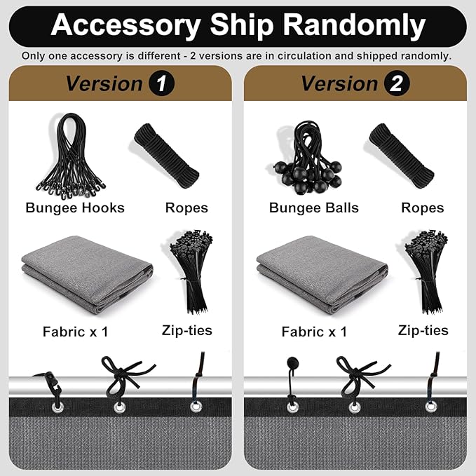 Artpuch 90% Sun Shade Cloth, 12 x 12 FT Pergola Shade Cover Canopy with Grommets, Sun Screen Fabric Tarp for Patio, Outdoor, Garden, Backyard, Light Grey