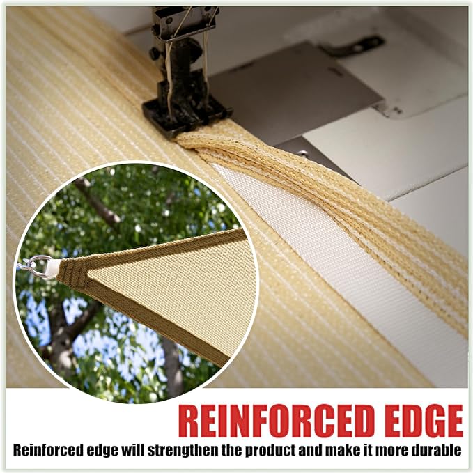 ColourTree TAPR1616 Custom Size 6' x 16' Green Sun Shade Sail Canopy UV Block UPF50 Rectangle - Commercial Standard Heavy Duty - 190 GSM - 3 Years Warranty