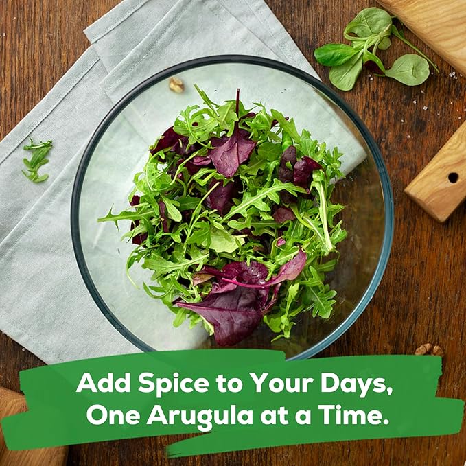 3000+ Heirloom Fruivity Arugula Seeds for Planting - Non-GMO Heirloom Seeds, Fast Growing, Cut-and-Come-Again, for Baby Greens, Hydroponic, Container & Outdoor Garden