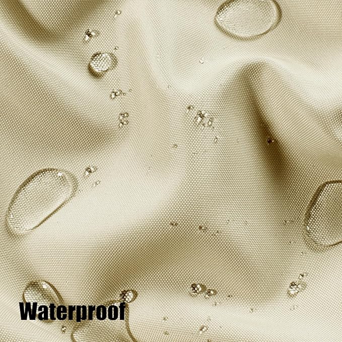BONZER Waterproof Outdoor Curtains for Patio Porch Pergola Cabana Thick Privacy Wide Grommet Indoor Curtains for Bedroom Living Room, 1 Panel, 110W x 95L inch, Cream