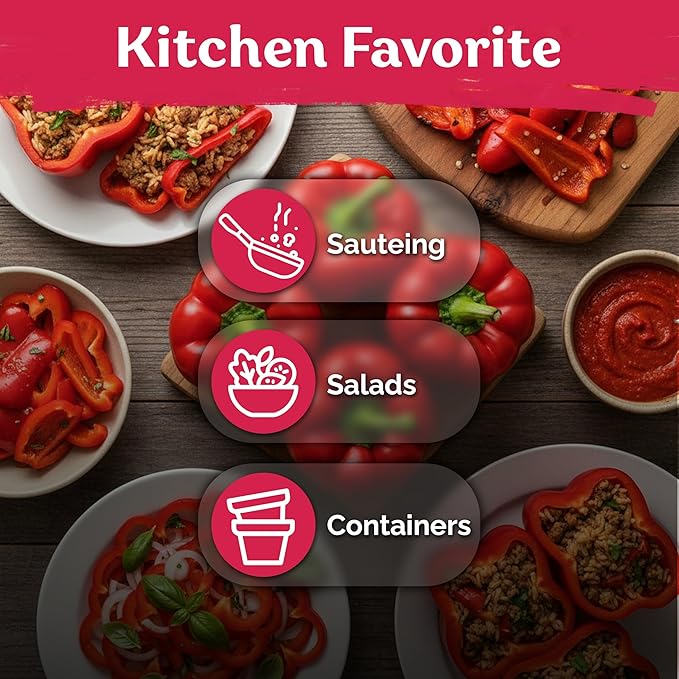 KVITER 50 Big Red Bell Pepper Seeds (Capsicum annuum) – Large Sweet Peppers Seed Packets, Sweet Red Pepper Vegetable Garden – Heirloom Vegetable Seeds Outdoor &, Indoor Garden Containers