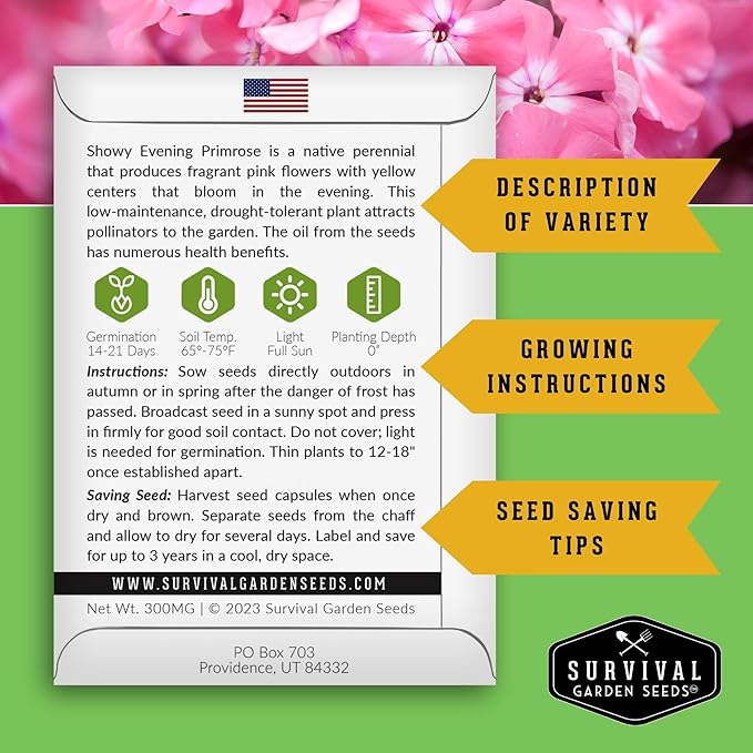 Flower Seeds Garden Kit - 36 Packs of Annual & Perennial Flowers for Planting – with Wildflowers for Pollinators, Bees, Butterflies | Heirloom Non-GMO Seed Starter Pack – Survival Garden Seeds