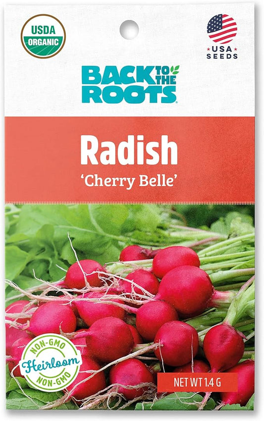 Back to The Roots 100% Organic Seed Packet - Radish 'Cherry Belle' 1.4g