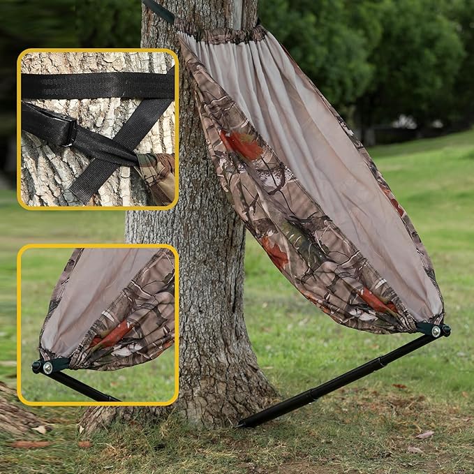 Camo Tree Camping Chair Hunting Hammock Seat Hunting Chair Portable and Light Weight Camping Stool on Tree