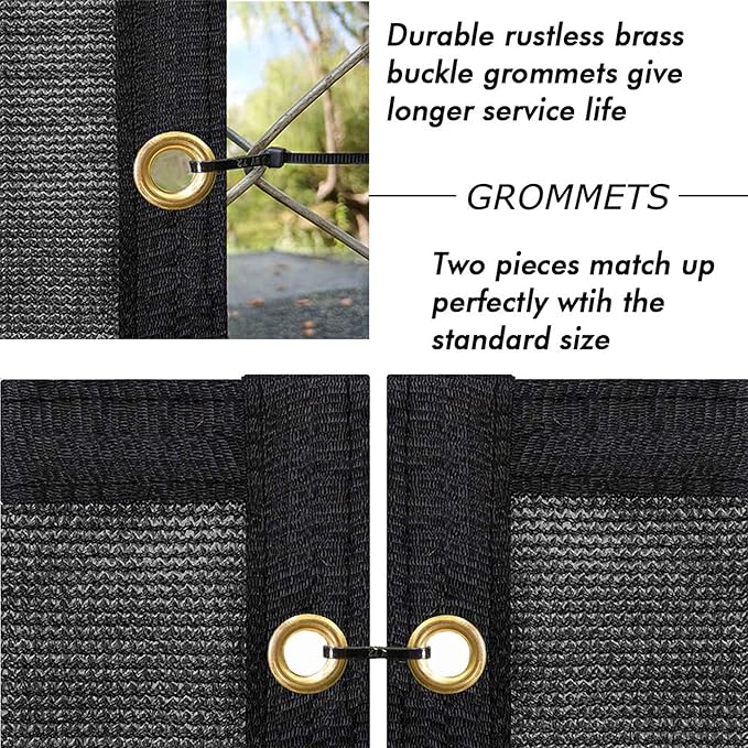UPGRADE Privacy Fence Screen 3'x3' Black Outdoor 90% Visibility Blockage 170 GSM Mesh Shade Cover Panels for Backyard,Balcony,Home Decoration with Zip Ties,Customized Avaliable