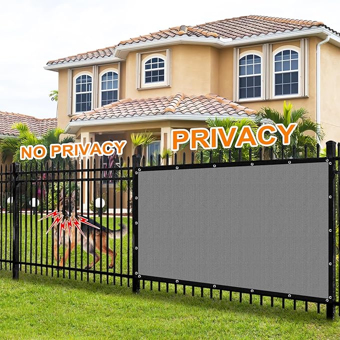 Artpuch 90% Sun Shade Cloth, 3 x 6 FT Pergola Shade Cover Canopy with Grommets, Sun Screen Fabric Tarp for Patio, Outdoor, Garden, Backyard, Blue Grey