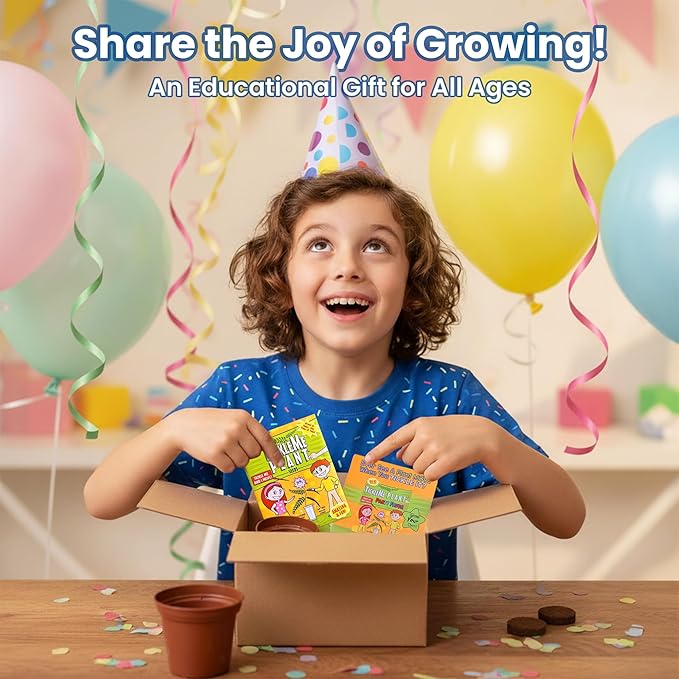 TickleMe Plant® Birthday Party Favors (2-Pack) – Touch It & Watch It Move! | Sensitive Plant Kids Grow Kit | Fun Interactive Indoor Gardening Gift for Kids, Classroom, STEM Activity