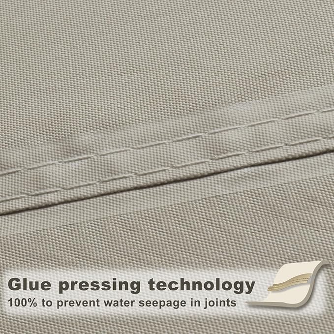 SUNNY GUARD Waterproof Sun Shade Sail 10' x 10' x 14' Taupe Triangle UV Block Sunshade for Backyard Yard Deck Patio Garden Outdoor Activities and Facility(We Make Custom Size)