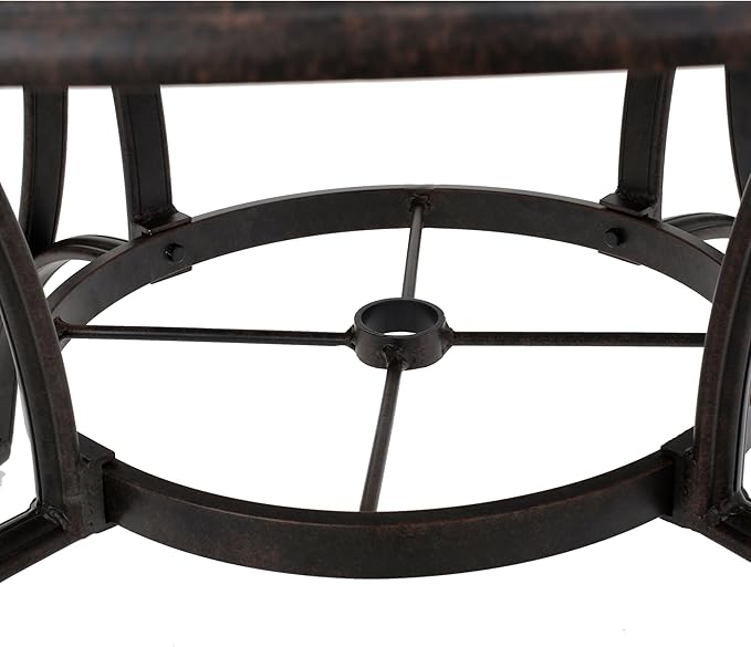 Christopher Knight Home Alfresco Outdoor Cast Aluminum Circular Dining Table, Bronze