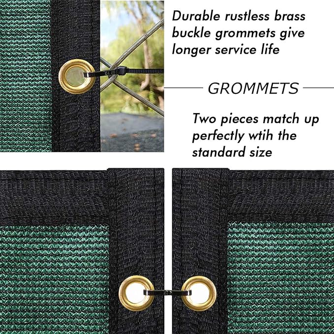 UPGRADE Privacy Fence Screen 5'x13' Dark Green Outdoor 90% Visibility Blockage 170 GSM Mesh Shade Cover Panels for Backyard,Balcony,Home Decoration with Zip Ties,Customized Avaliable