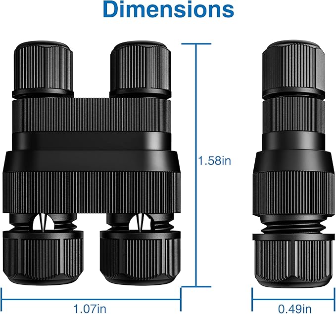 SUNVIE Fastlock2 Low Voltage Wire Connector Landscape Lighting Connectors 12-18 Gauge Waterproof Low Voltage Connectors Outdoor Landscape Wire Connector for Garden Yard Path Lights, 24 Pack