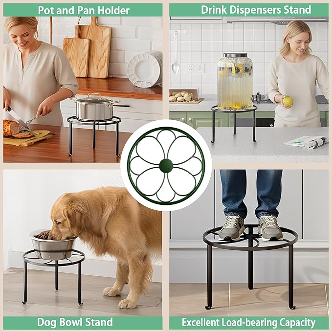 5 Pack Plant Stand for Flower Pot Heavy Duty Potted Holder Home,Round Plant Holder for Flower Pot, Metal Rustproof Iron Garden Container Supports Rack for Planter