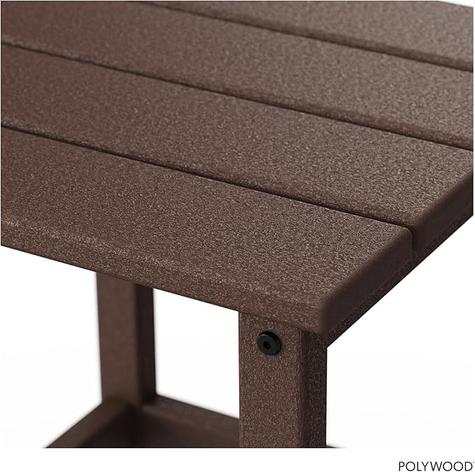 POLYWOOD ECT18MA Long Island 18" Side Table, Mahogany