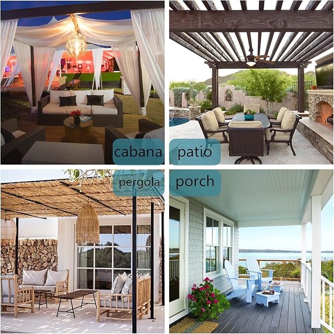 BONZER Waterproof Outdoor Curtains for Patio Porch Pergola Cabana Thick Privacy Extra Wide Grommet Indoor Curtains for Bedroom Living Room, 1 Panel, 150W x 95L inch, Silver