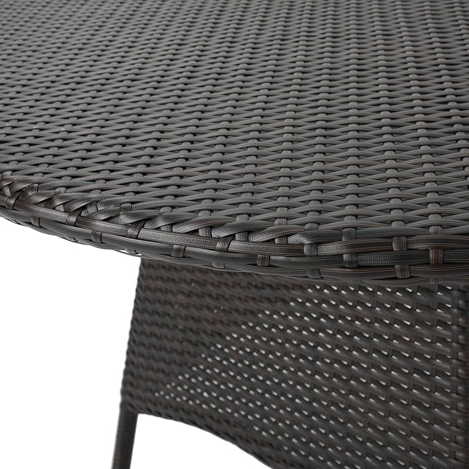 Christopher Knight Home Corsica PE Round KD Dining Table, Multibrown