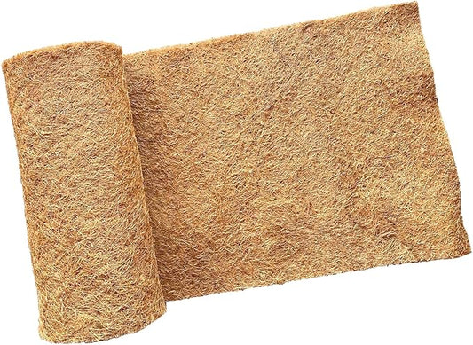 12x80 Inch Coconut Liner Roll for Planters Flower Basket Natural Coco Fiber Liners for Indoor & Outdoor Plants DIY Coir Fibre Mat Sheet for Animal Pet Pad Reptile Carpet Garden Decor