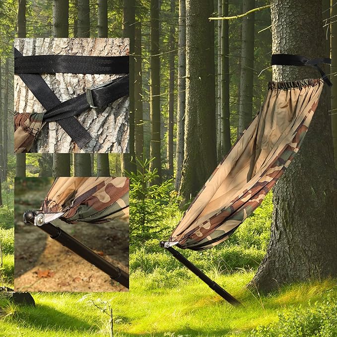 Camouflage Camping Chair Hunting Hammock Seat Hunting Hammock Chair Portable and Light Weight Camping Stool on Tree