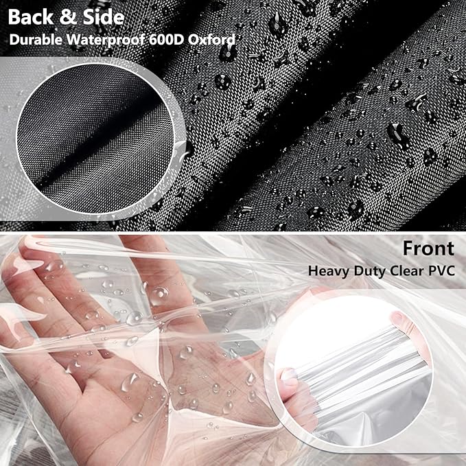 Waterproof Shelf Cover,Outdoor 600D Heavy Duty Dustproof Storage Shelves Cover,24''x18''x72'' Shelf Covers for Wire Shelving with Zippers,Storage Rack Covers with Clear Front