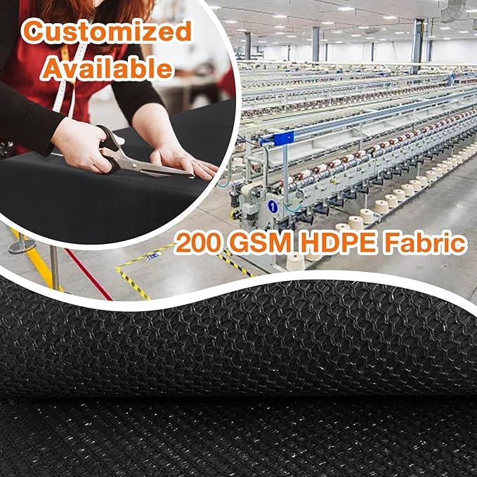 Artpuch Outdoor Pergola Shade Cover 5x10 FT Sun Shade Cloth with Grommets Black 90% UV Protection Canopy Patio Privacy Screen (Customized Available)