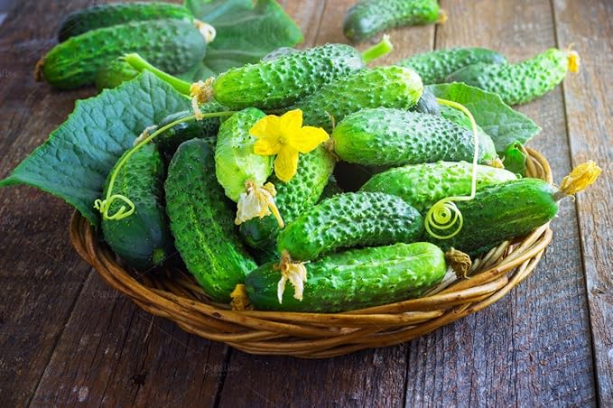 Rare Cucumber Titus F1 Seeds Pickling Mid-Early Heirloom Vegetable for Planting Non GMO 40 Seeds