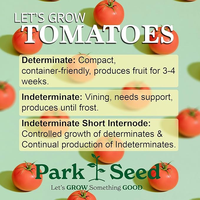 Park Seed Cherry Tomato Seeds, Planting Vegetables, Easy to Grow, Non-GMO, Variety of Colors and Sizes, Spring Garden, Chocolate Cherry, Pack of 250