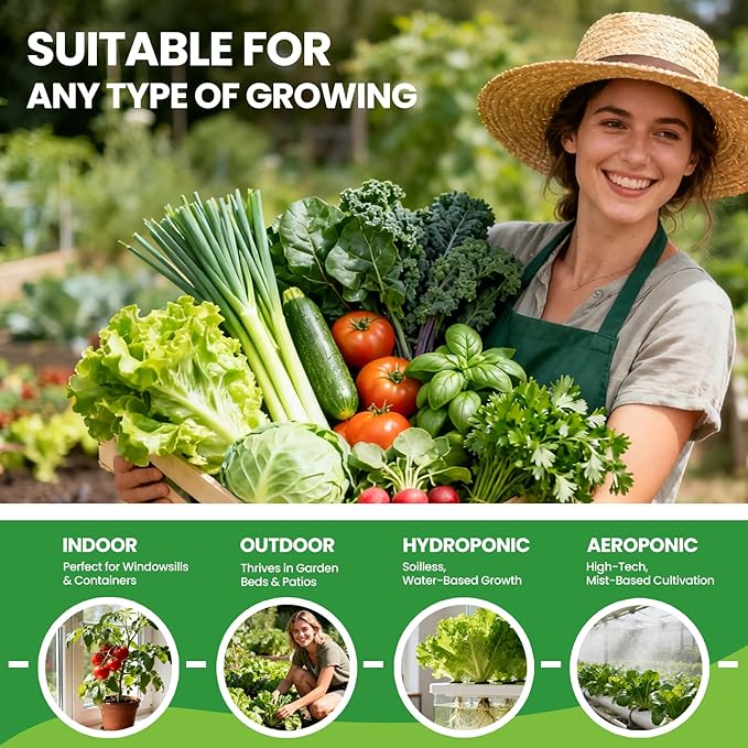 30 Heirloom Seeds Variety Pack - 18500+ Non-GMO Seeds for Planting Vegetables, Home Garden Seeds for Hydroponic, Indoor and Outdoor, Easter Unique Gift for Mother, Women, Mom, Friend, Her