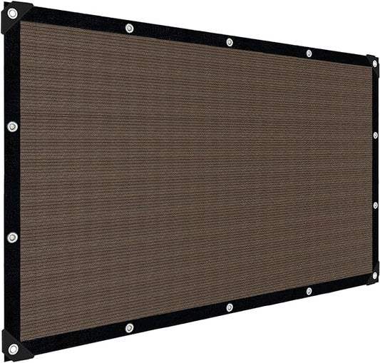 Sun Shade Cloth with Grommets,90% UV Protection Shade Fabric,Pergola Shade Cover Canopy Fence Privacy Screen Balcony,Brown Sunshades for Patio Pergola Garden Backyard Outdoor,Mocha-8x20FT