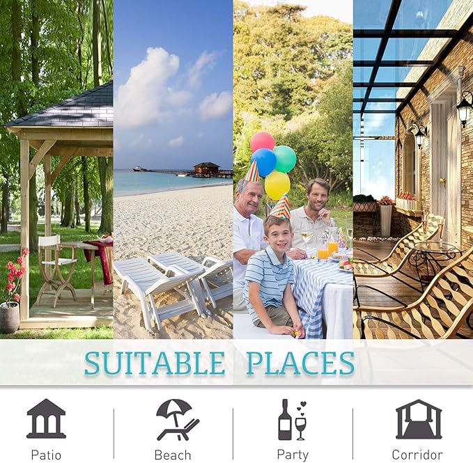 RYB HOME Outdoor Curtains for Patio Waterproof Block Sunlight Thermal Insulated Privacy Assured Thick Outside Curtains for Pergola, Deck, Gazebo, W52" x L108", Natural, 1 Panel