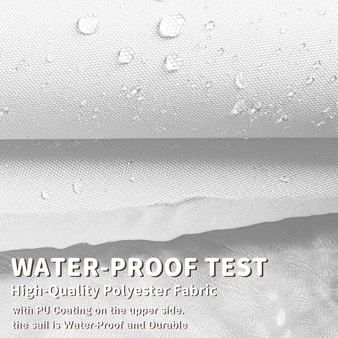 LOVE STORY Rectangle 4'x4' Waterproof Sun Shade Sail Canopy UV Block for Outdoor Patio Backyard Carport,White(We Make Custom Size)