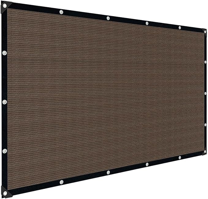 Mocha Sun Shade Cloth,Pergola Shade Cover with Reinforced Grommets,90% Shade Fabric Fence Privacy Screen Balcony,Pergola Shade Cover Canopy Garden Carport Porch Deck Patio Shade,10x14FT