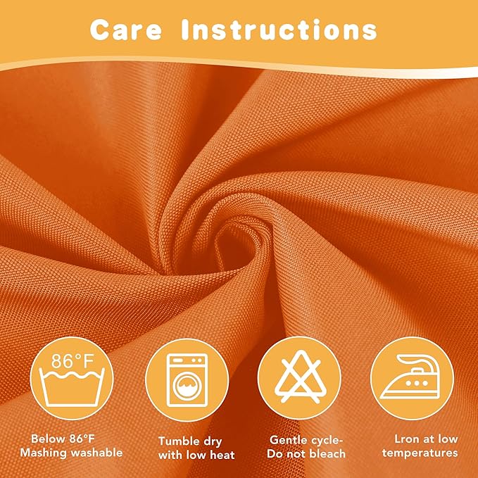 HolidayIdeas Extra Wide Outdoor Curtains for Patio Waterproof, 2 Panels - 110 x 84 Inch - Privacy & Light Filtering Curtains Grommet Outside Curtains for Porch, Gazebo, Backyard (Mecca Orange)