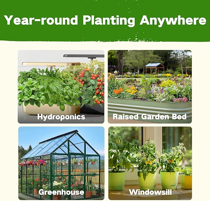 Lush&Dew USDA Zone 3 Seed Bank, Gardening Gifts for Women Men, 32 Varieties Non-GMO Heirloom Seeds for Planting Vegetables Fruits, Year Round Survival Seed Kit for Raised Garden Bed Greenhouse