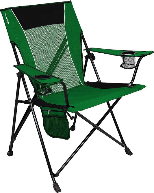 Kijaro Dual Lock Portable Camping Chairs - Enjoy the Outdoors with a Versatile Folding Chair, Sports Chair, Outdoor Chair & Lawn Chair - Dual Lock Feature Locks Position – Jasper Green