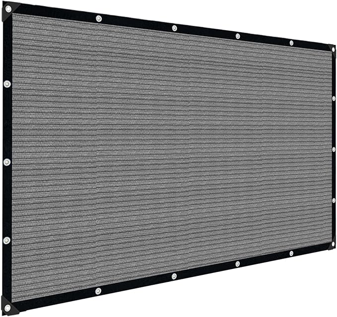 Grey Sun Shade Cloth,Pergola Shade Cover with Reinforced Grommets,90% Shade Fabric Fence Privacy Screen Balcony,Pergola Shade Cover Canopy Garden Carport Porch Deck Patio Shade Cover,6x6FT