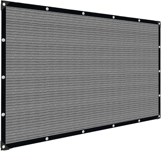 10x12 FT Sun Shade Cloth with Grommets, Pergola Shade Cover Canopy, 90% Sunblock Fabric Fence Privacy Screens for Outdoor, Garden, Patio, Balcony, Carport, Porch, Deck (Gray)