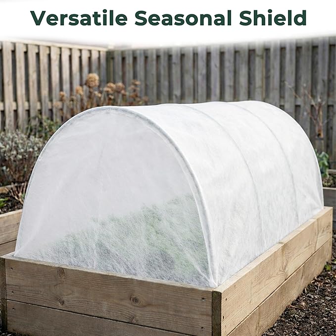 Gardzen Garden Hoops for Raised Beds Greenhouse Hoops, DIY Kit for Row Cover Garden Netting, All Season Plant Protection, 72 Pcs