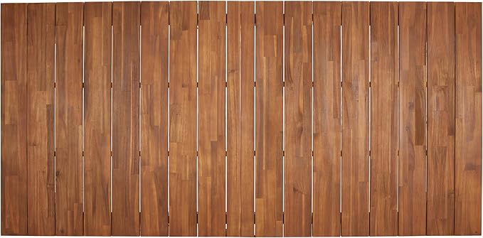 SAFAVIEH Outdoor Collection Hestia Natural Brown Acacia Solid Wood 7-Piece Dining Set, Ideal for Deck, Patio, Backyard
