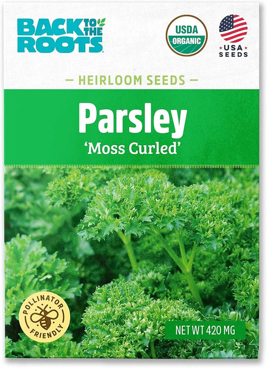Back to The Roots 100% Organic Seed Packet - Parsley 'Moss Curled' 420mg