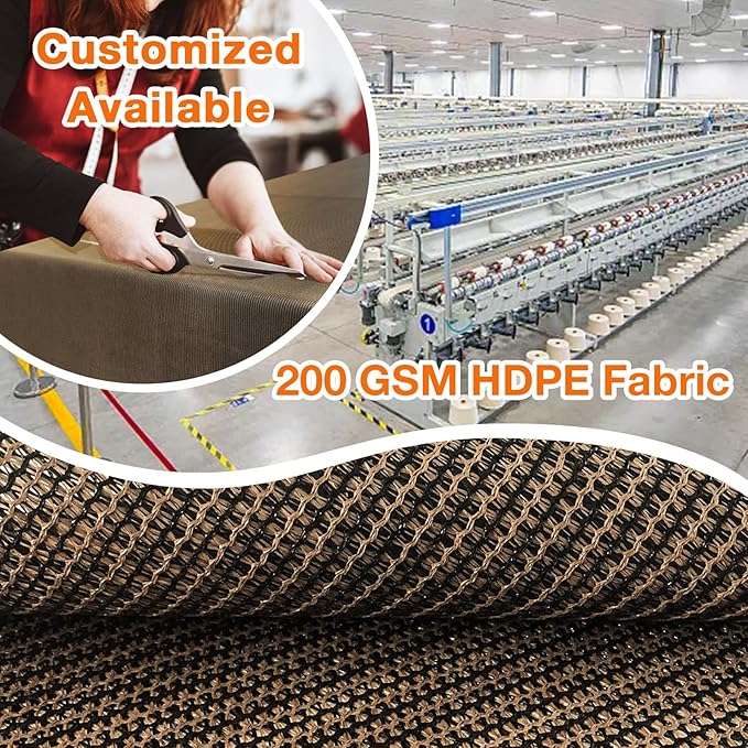 Artpuch Outdoor Pergola Shade Cover 11x13 FT Sun Shade Cloth with Grommets Mocha 90% UV Protection Canopy Patio Privacy Screen (Customized Available)