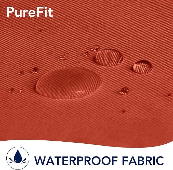 PureFit Outdoor Curtains for Patio Waterproof Weatherproof, UV Resistant Outside Curtains for Gazebo, Front Porch, Pergola, Sun Blocking Privacy Curtain, 100W x 120L inch, 1 Panel, Red Clay