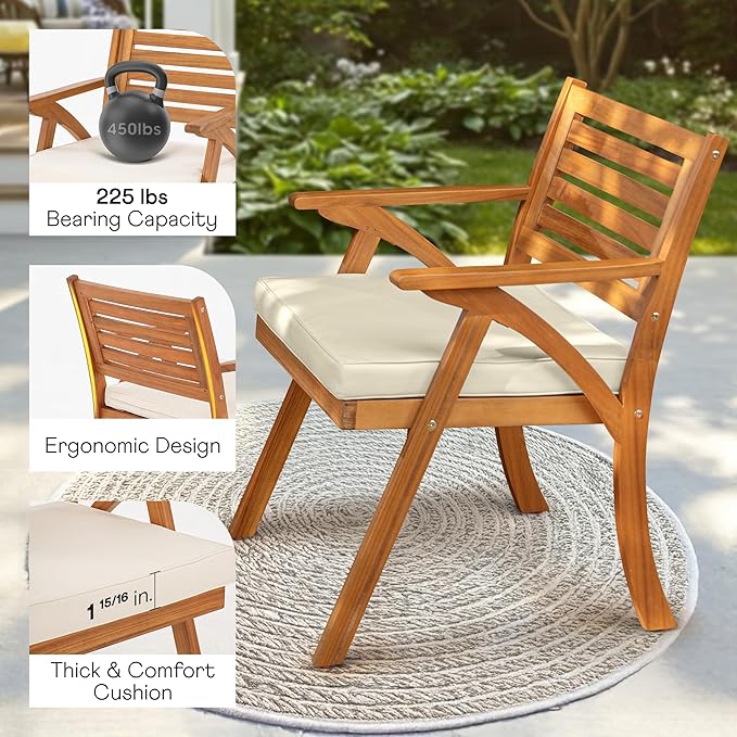 Sauvage Bistro Armchairs with Table - Set of 3