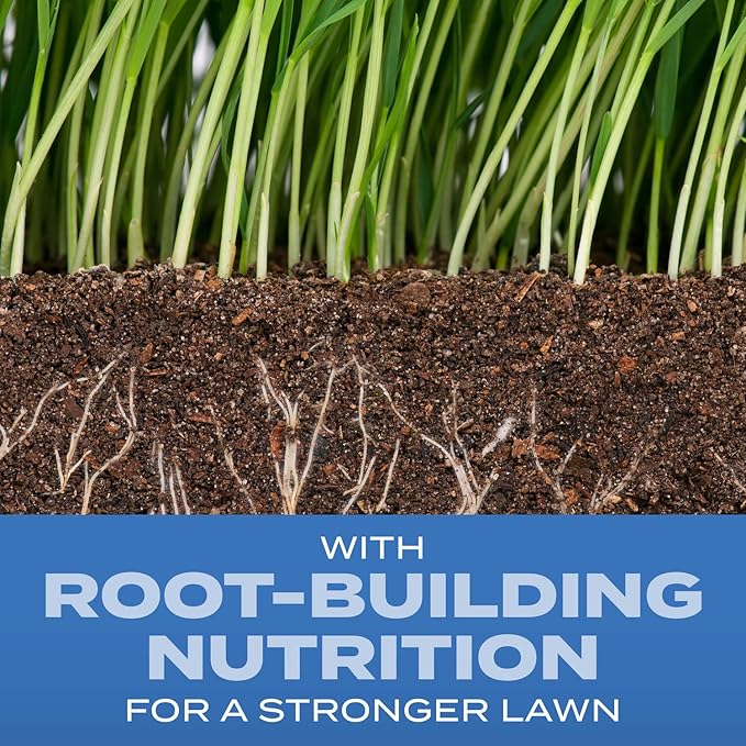 Scotts Turf Builder Grass Seed Sun and Shade Mix - Grass Seed Plus Lawn Fertilizer and Soil Improver, Covers Up To 6,400 sq. ft., 16 lb.