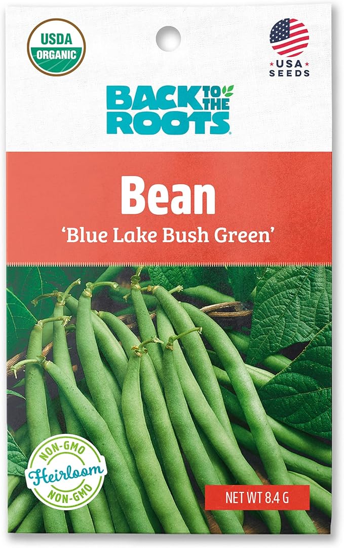 Back to The Roots 100% Organic Seed Packet Blue Lake Bush Bean