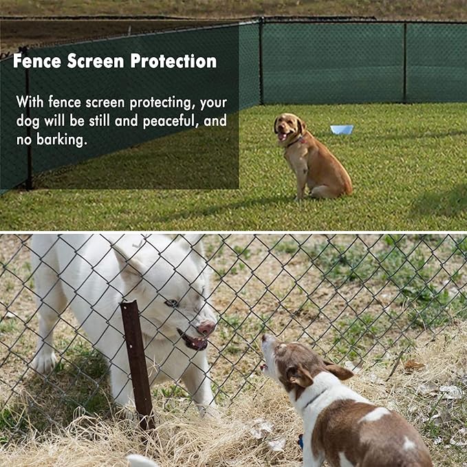 UPGRADE Privacy Fence Screen 4'x21' Dark Green Outdoor 90% Visibility Blockage 170 GSM Mesh Shade Cover Panels for Backyard,Balcony,Home Decoration with Zip Ties,Customized Avaliable